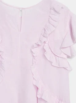 Nalou ruffled cotton voile top