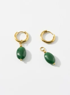 Natural gemstone earrings