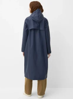 Natural hue maxi raincoat