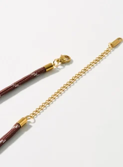 Natural-stone cord necklace