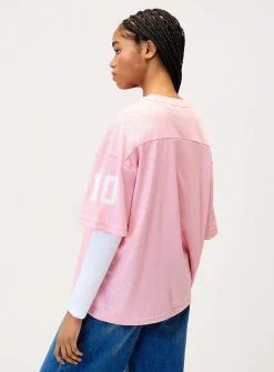 Number loose-fit jersey T-shirt