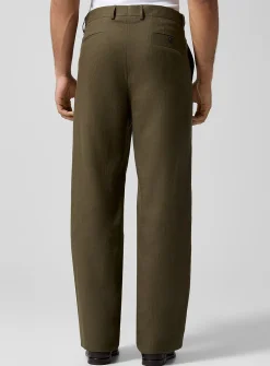 Olive pure linen pant