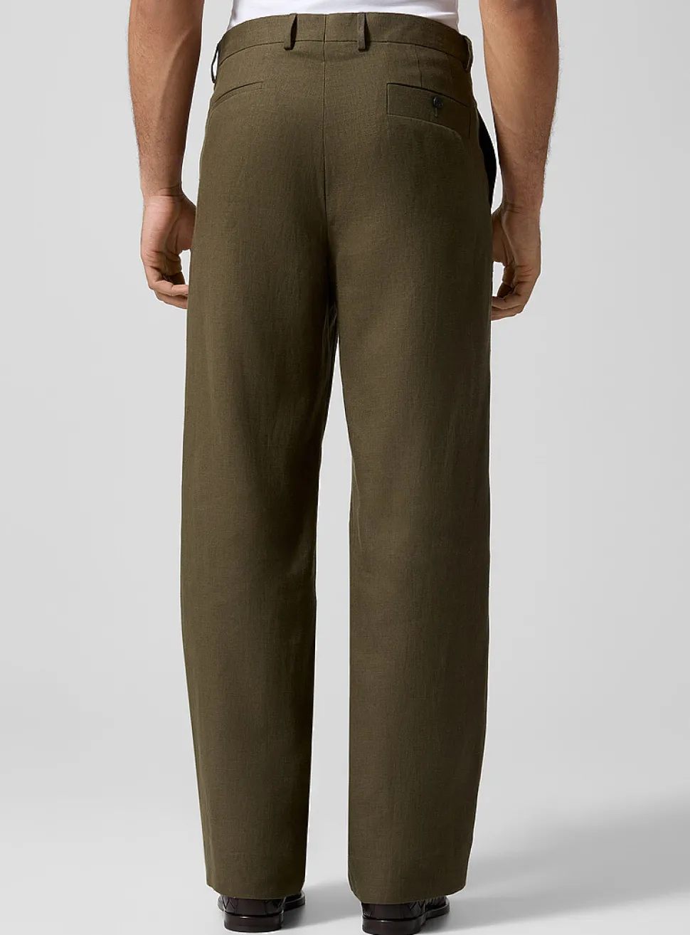 Olive pure linen pant