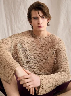 Openwork crochet sweater