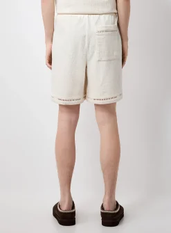 Openwork-detail textured pyjama short