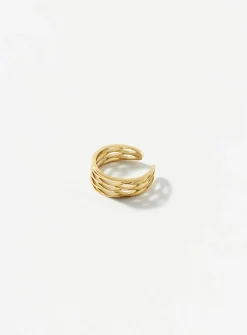 Openwork diamond ear cuff