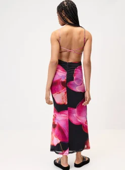 Orchids maxi dress