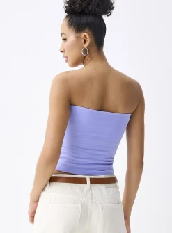 Organic cotton double-layer tube top