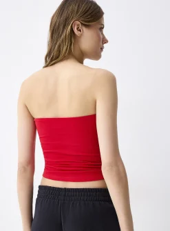 Organic cotton double-layer tube top