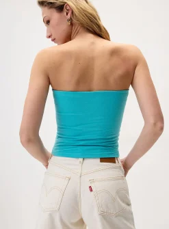 Organic cotton double-layer tube top