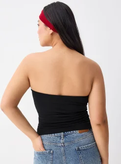 Organic cotton double-layer tube top