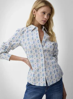 Organic cotton fitted shirt