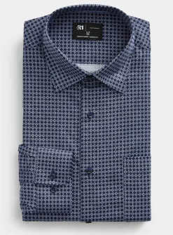 Organic cotton floral geometry shirt