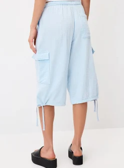 Organic cotton gauze Bermuda short
