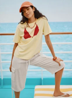 Organic cotton gauze Bermuda short