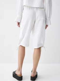 Organic cotton gauze Bermuda short