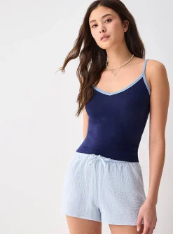 Organic cotton gauze mini short