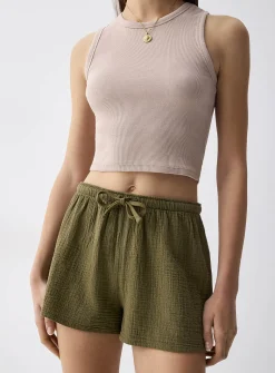 Organic cotton gauze mini short