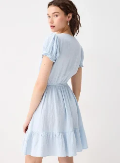 Organic cotton gauze tiered dress
