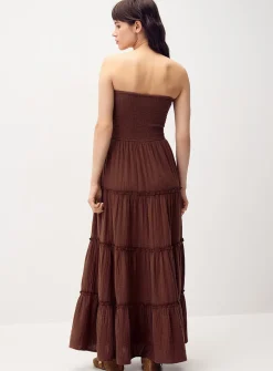 Organic cotton gauze tiered tube dress