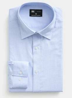 Organic cotton mini-gingham shirt