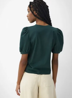 Organic cotton puff-sleeve T-shirt