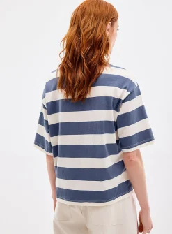 Organic cotton striped boxy T-shirt