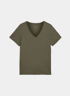 100% organic cotton V-neck T-shirt