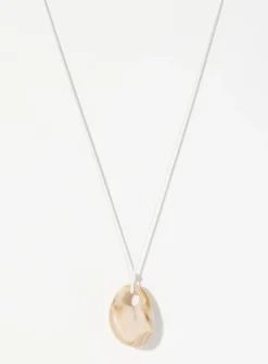 Oval pendant wrap cord choker