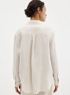 Oversized pure linen shirt