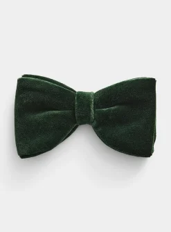Oversized rich velvet bow tie