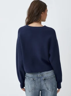 Oversized rolled-hem sweater