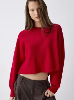Oversized rolled-hem sweater