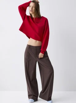 Oversized rolled-hem sweater