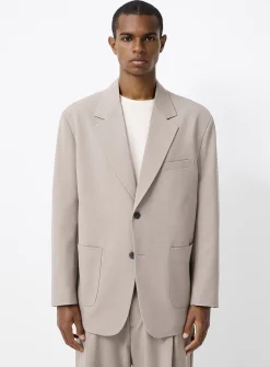 Oversized solid-colour jacket