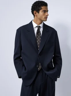 Oversized solid-colour jacket