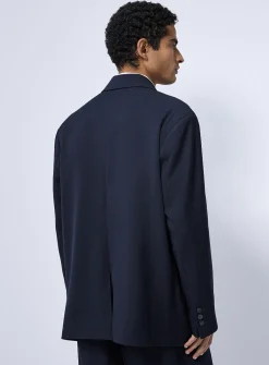 Oversized solid-colour jacket