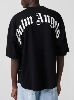 Oversized back-and-neck logo tee