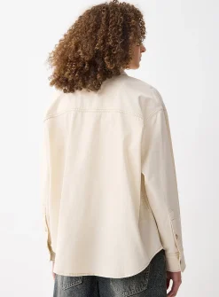 Oversized denim shirt