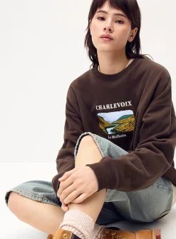 Oversized destination fleece sweatshirt