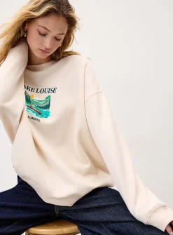 Oversized destination fleece sweatshirt