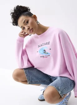 Oversized destination fleece sweatshirt
