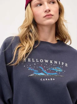 Oversized destination fleece sweatshirt