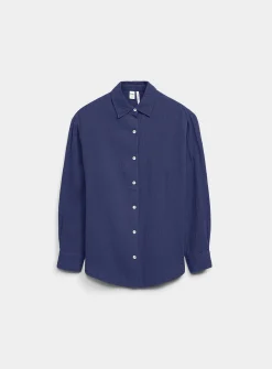Oversized organic cotton gauze shirt