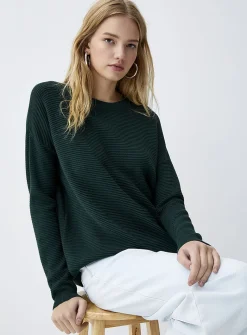 Oversized ottoman knit sweater