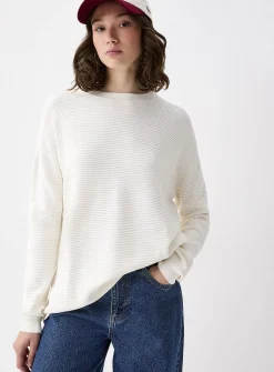 Oversized ottoman knit sweater