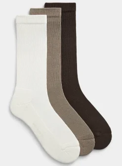 Padded stretch ribbed socks