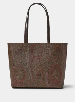 Paisley fabric tote