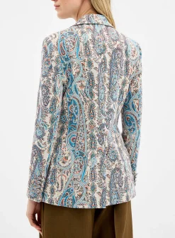 Paisley jacquard fitted jacket