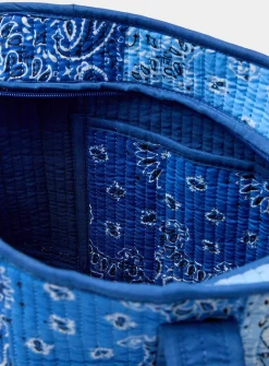 Paisley patchwork quilted tote bag